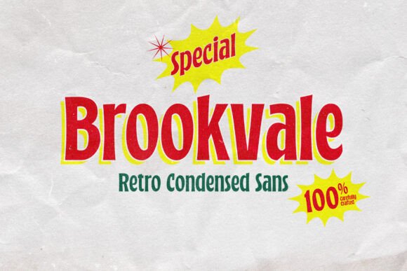 Brookvale: A Retro Condensed Font That Fits Real Branding Work