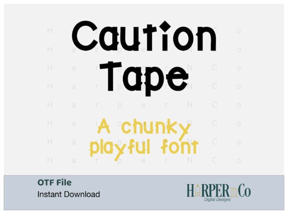 Caution Tape: A Display Font That Stops Scrolling
