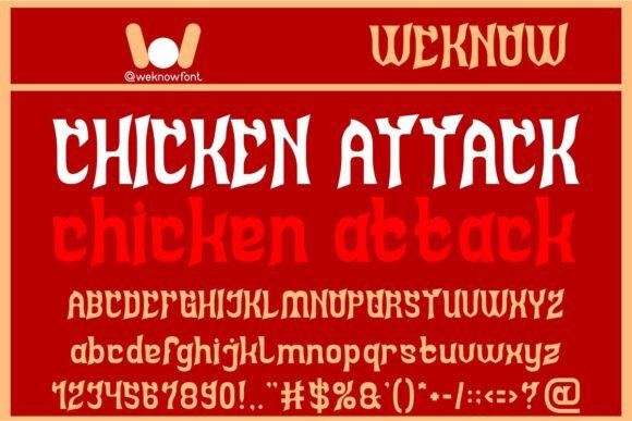 Chicken Attack Font: Bold Branding for Small Businesses