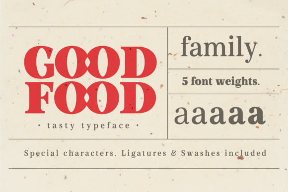 Good Food Font: A Tasteful Display Typeface for Digital Brands