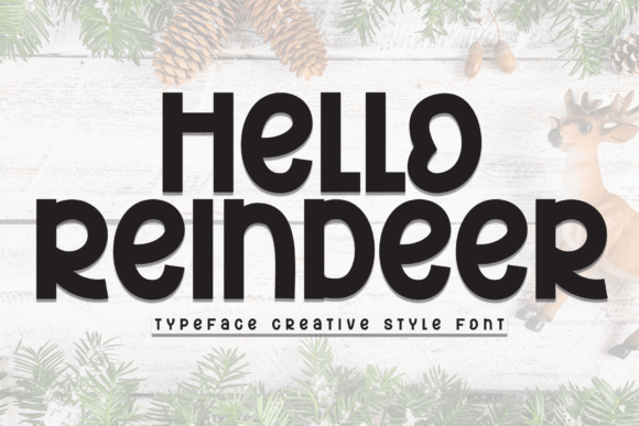 Hello Reindeer: A Cheerful Display Font for Holiday Branding