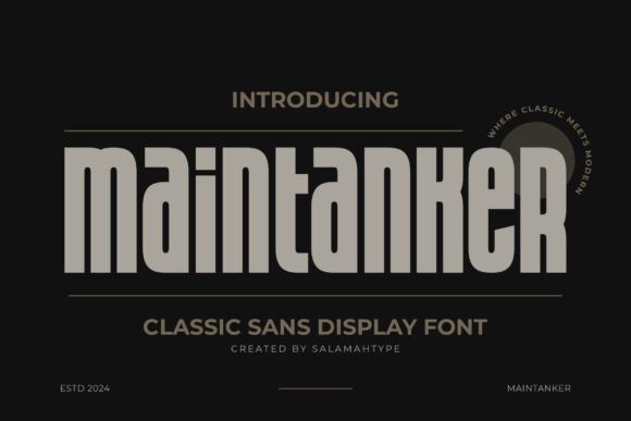 Maintanker Font: Bold, Consistent Branding for Small Businesses