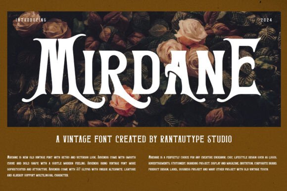 Mirdane: A Vintage Display Font That Elevates Real Small Business Branding