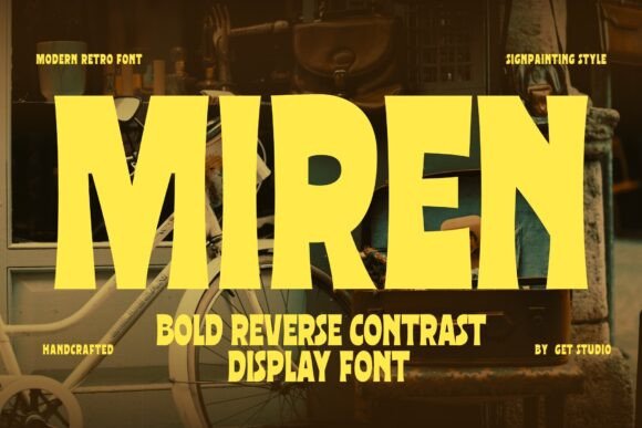 Miren: A Bold Retro Display Font That Commands Attention