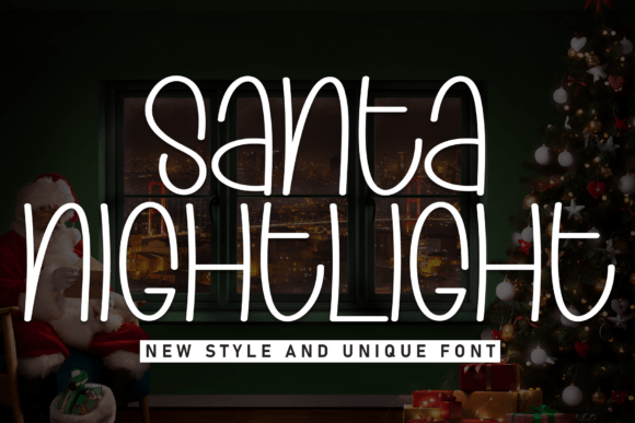 Santa Nightlight: A Whimsical Display Font for Holiday Branding