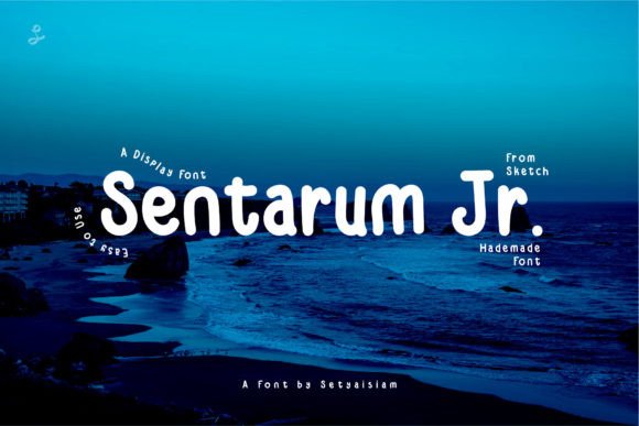 Sentarum Jr: A Playful Display Font for Handmade Creators